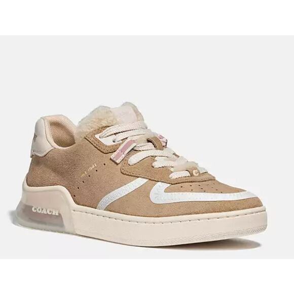 Coach Citysole Court Suede Sherpa Edge Sneakers - Picture 1 of 9